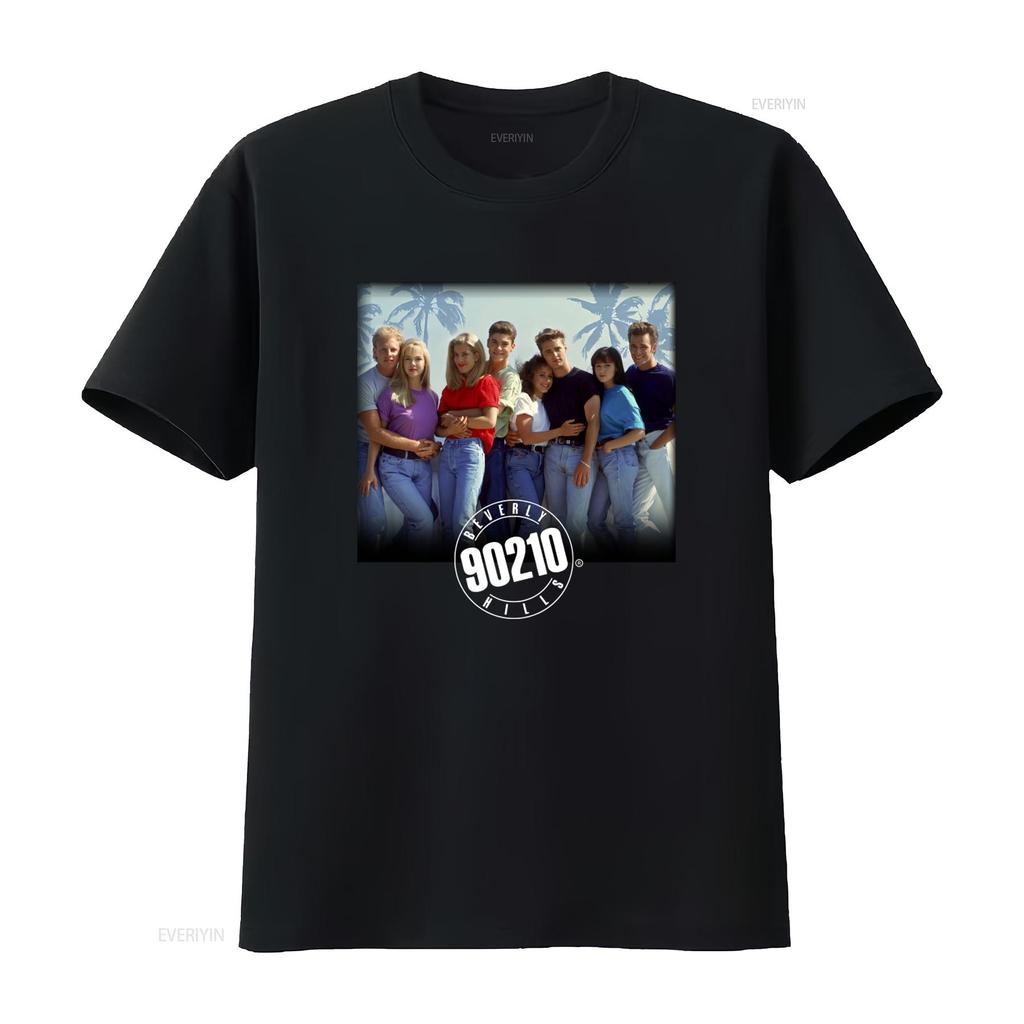 T-shirt in Cotone Beverly Hills 90210 Serie TV Sitcom Brandon Brenda Walsh Design vintage Top Lavato Per l'Uso Quotidiano