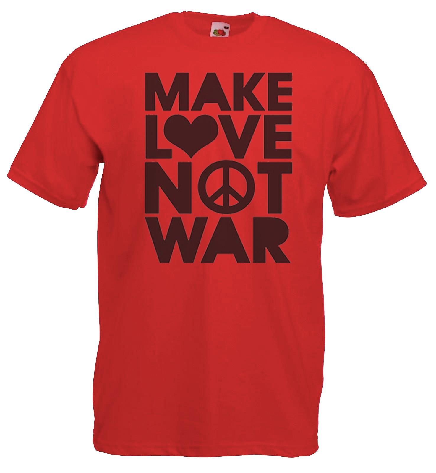 Adults Make Love Not War AntiWar Peace Festival Quote Unisex TShirt 2XL