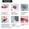 PET Heat Transfer Film Logo Stickers Set for DIY T-Shirt Bags Hats Jackets Word 150~220x101~220mm 6pcs/set