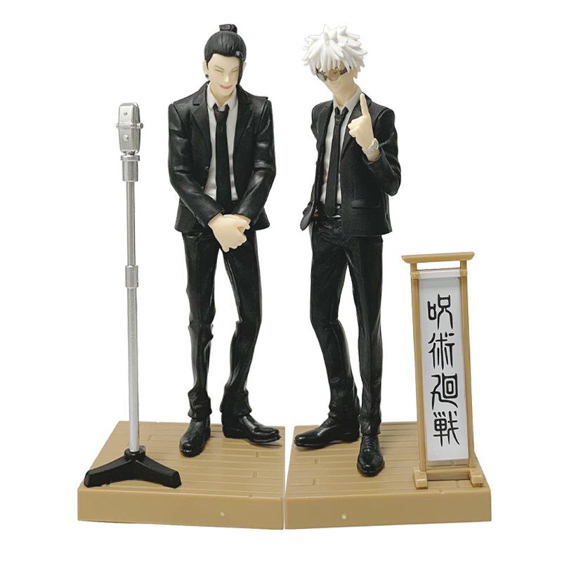 Anime Jujutsu Kaisen Satoru Gojo Geto Suguru Itadori Yuji with Suit Figure Model Toys