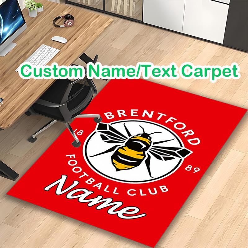 1pc Brentford Football Club (2) Rug, Digital Printed Home Chair Sofa Mat, Durable Office Area Carpet, Beautiful Festival Decorations