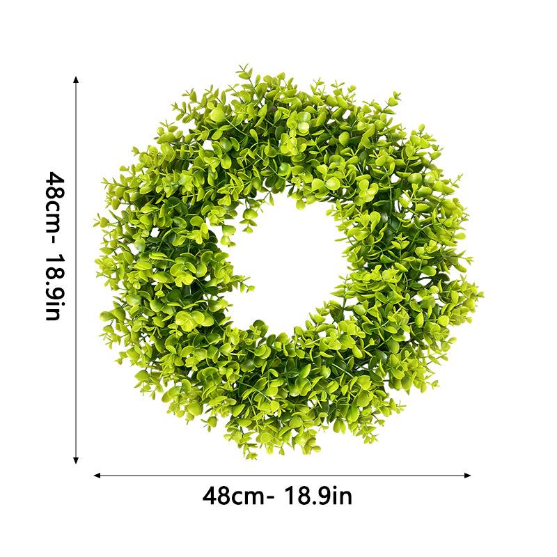 Eucalyptus Green Leaves Wreath - Spring/Summer Door & Window Hanging Decoration