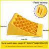 Portable Wooden Triangular Wheel Chock: Anti-Roll Stopper for Large Trucks and Cars.