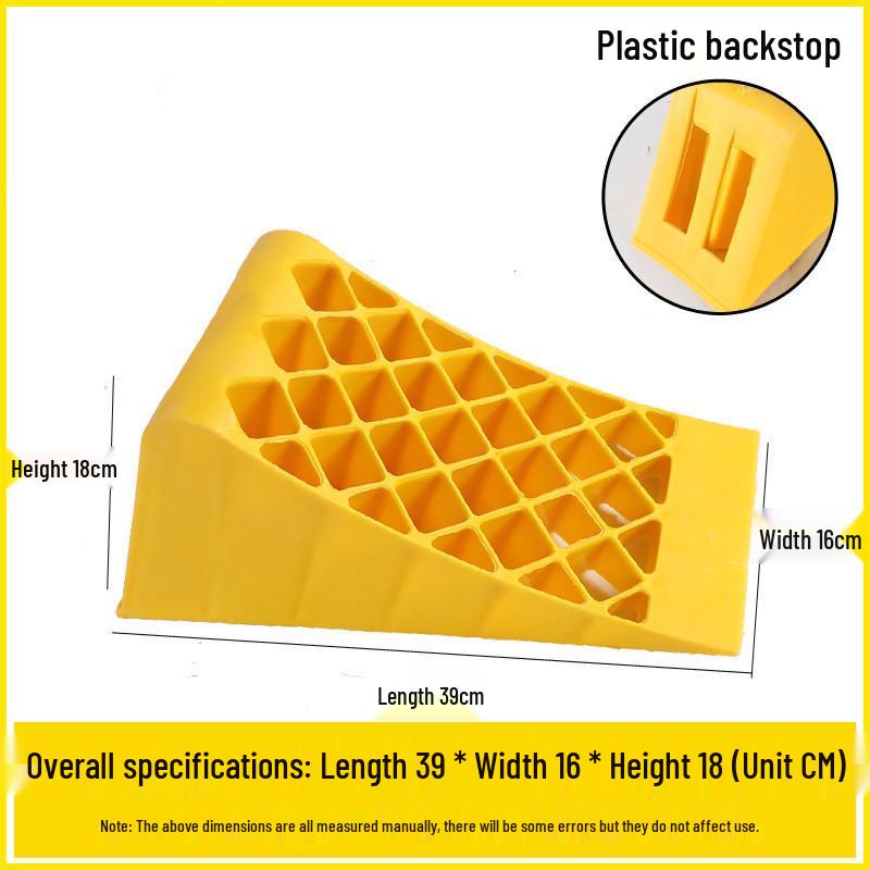 Portable Wooden Triangular Wheel Chock: Anti-Roll Stopper for Large Trucks and Cars.