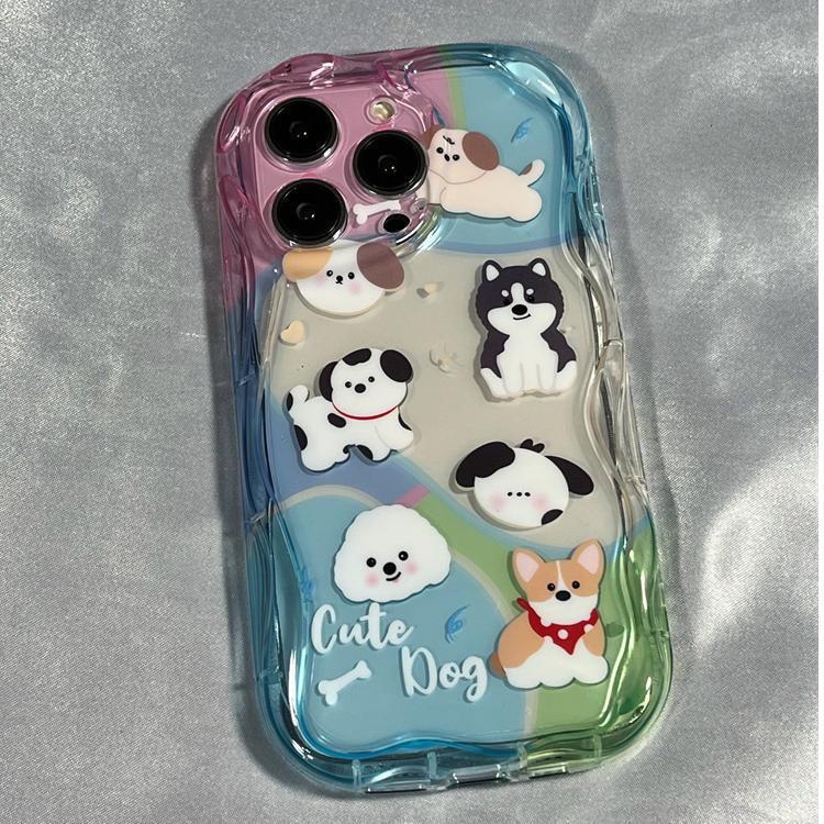 

Чехол Color Block Puppy для Apple 15/14/13/12/11/Pro/Promax/XS Max/XR/XS/X iPhone 13