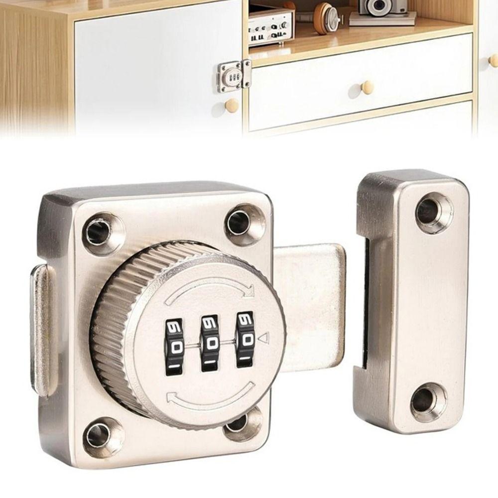Security Protection Password Lock with 3 Digits Anti-Theft Door Password Catch  Entry Gate