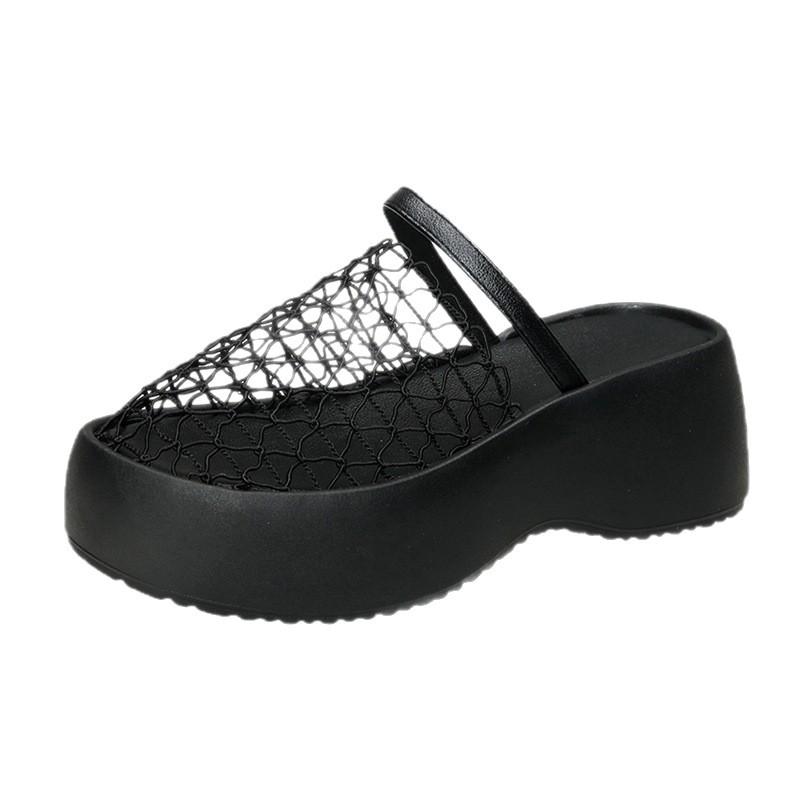 Newly-released Niche Flip-flops with Openwork Design and Thick Sole - Women's Shoes