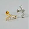 G23 Titanium Zirconia Ear & Lip Stud with Micro-inlaid Zirconia