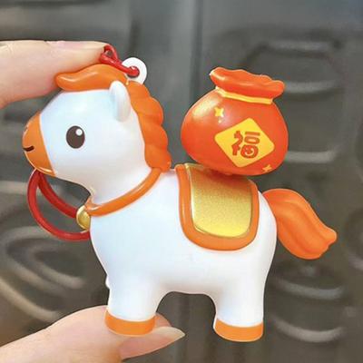 Yousheng Portable Keychain Rotating Horse Design Key Ring Compact Size Horse Charm Miniature Decompression Toy
