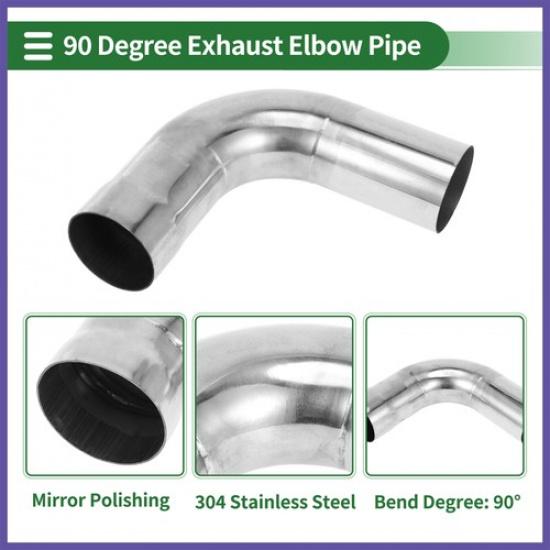 90 Degree Mandrel Exhaust Tube 2.25" OD 5.91" Length