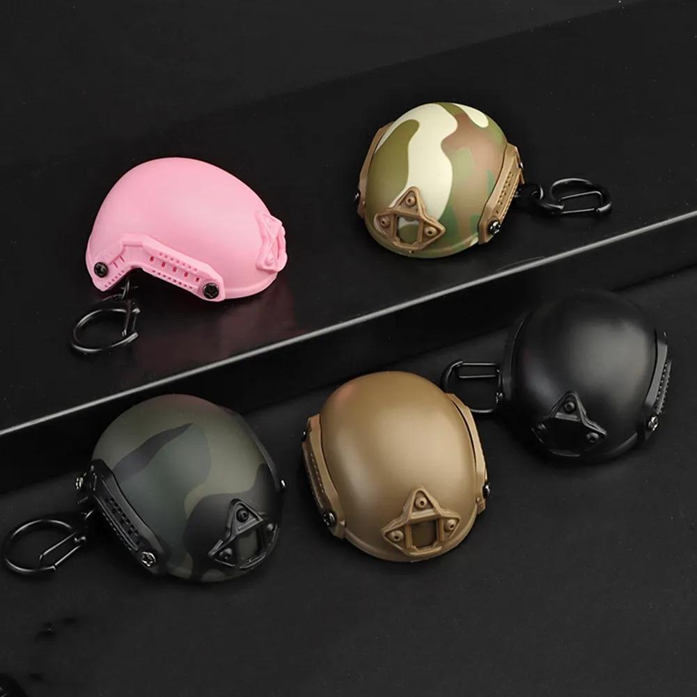 Airsoft Helmet Shaped Keychain Bottle Opener Beer Can Opener Mini Corkscrew Decoration Outdoor Hunting Hiking Fan EDC Tools Gift