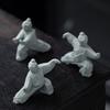 Chinese Style Tea Pet Figurine Artificial Stone Kung Fu Character Ornament  For Home or Office