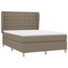 3128841 vidaXL Divan-lit Tapissier Avec Matelas Taupe 140x190 Cm Tissu