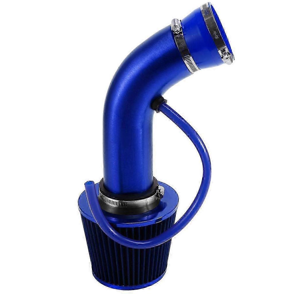Filtro Aria Auto 76mm/3 Pollici con Sistema Tubo Aspirazione Kit Induzione Turbina Alluminio Universale Accessori Camion Nero