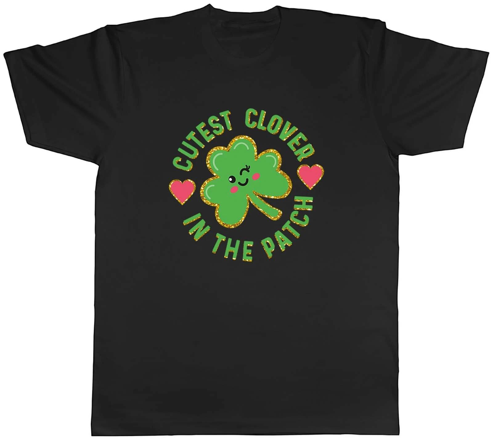 St Patrick s Day Mens T-Shirt Cutest Clover Irish Saint Paddy Unisex Tee Gift XXXXL