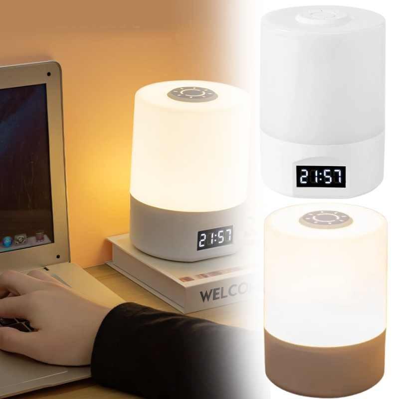 Sleep Night Light Led Table Lamp Usb Energy Saving Clock Lamps Protecting Eye