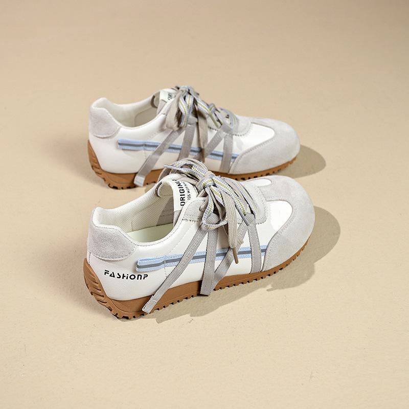 Ballet Wind Super Soft Sole German Training Shoes Women's 2025 Summer New Light and Breathable Casual Color Matching Lace-up Forrest Gump Shoes Board