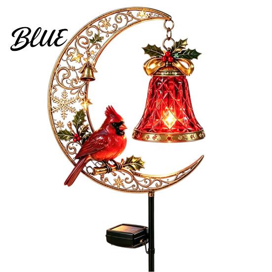 Unique Holiday Housewarming Gifts Solar Christmas Yard Stakes Light Nutcracker Soldier/Angel/Red Bird/Snowman Outdoor Garden Lamp Energy Efficient