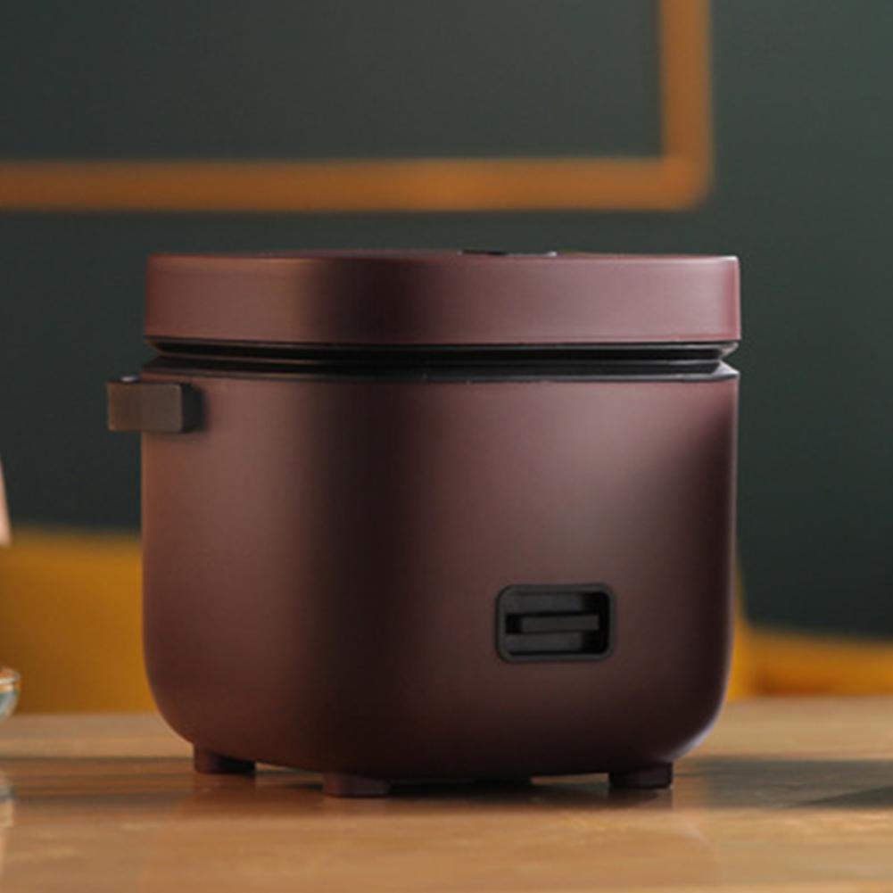220v Mini Rice Cooker Small 1 2 Person Rice Cooker Household Single Kitchen Household Appliances Classical Brown