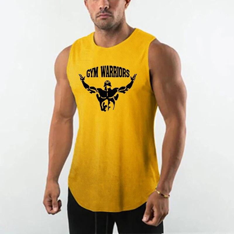 Do The Work Summer Marathon Quick-drying Gym Sports Basketball Running O-neck Printed Bodybuilding Fitness Vest M-2XL