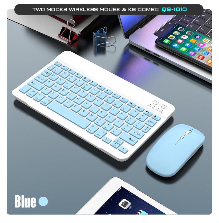 Wireless Bluetooth Keyboard and Mouse Set for iPad, Huawei, Honor, Computer, and Phone - Slim and Quiet