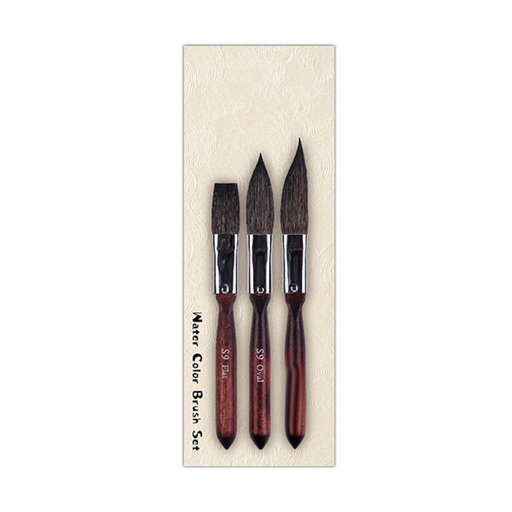 3 Pcs Squirrel Hair Painting Brush Set Artist Paint Brushes Watercolor Brush Set Drawing Brush Set Painting Supplies