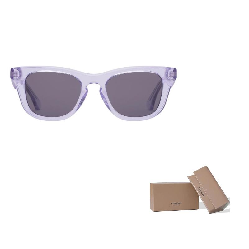 

Burberry Logo Frame Acetate Square Sunglasses for Kids in Purple F фиолетовый