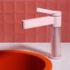 New Yellow Bathroom Basin Faucet Gray Sink Mixer Tap Hot Cold Brass Acrylic Faucet Deck Mounted Lavatory Crane Water Tap Chrome