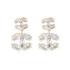 Elegant Light Luxury Zircon Earrings - Shiny, Versatile, Fashionable Jewelry for Women