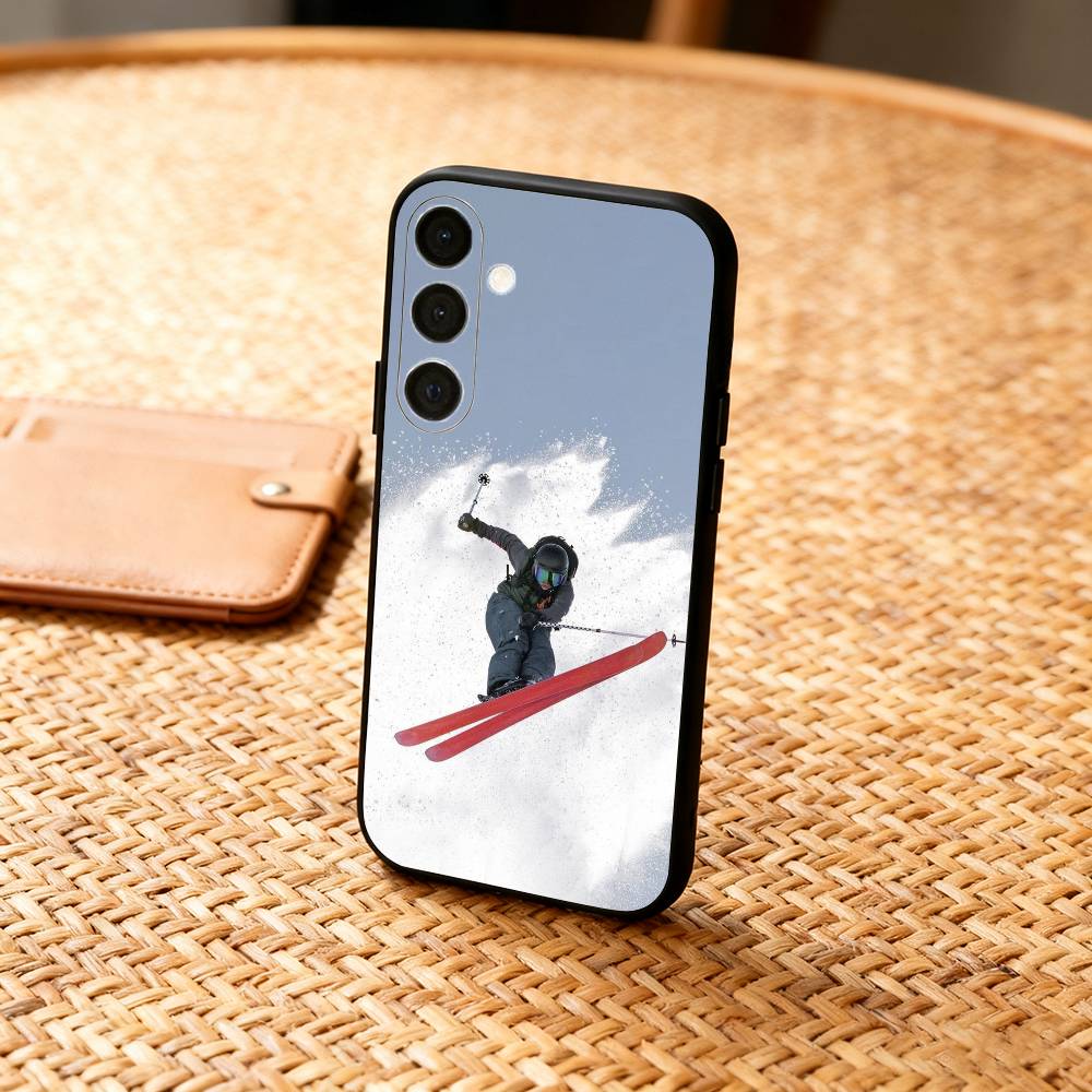 Cool S-Skiing Phone Case For Samsung A73,72,71,53,52,51,22,91,80, Soft Black Cover Samsung a41