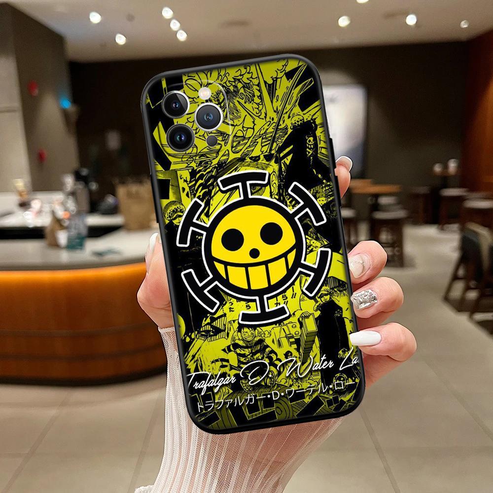 One Piece Law New High-End Shell Phone Case for iPhone 16 15 14 13 12 Pro Max Plus Mini