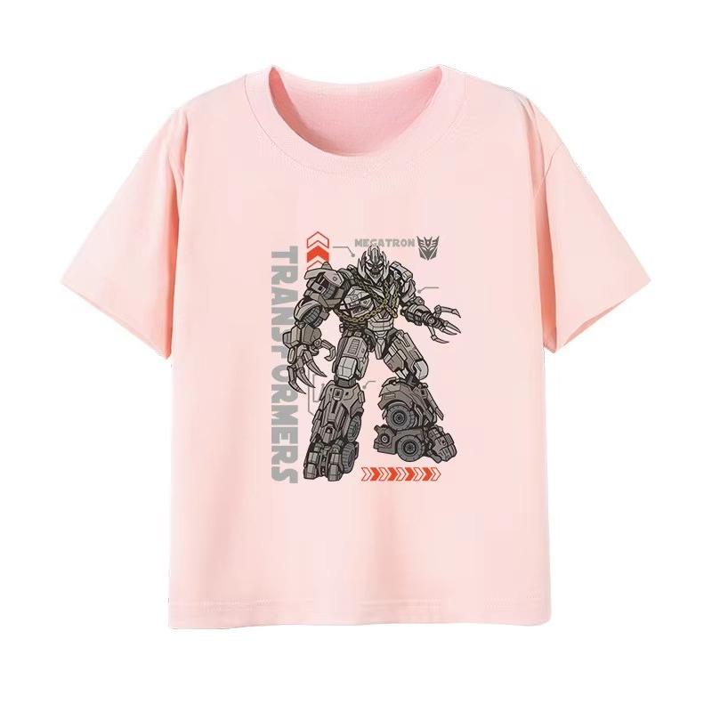 Transformers Megatron Childrens Tshirt 2026 New Summer Cotton Western Style Parent Child Half Sleeve Top Summer High Quality