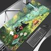 Süßes Cartoon Schwarze Katze Mauspads Groß Anti-Rutsch Gummi Gaming-Mauspads Langlebige Tischunterlagen Nahtkante Büro Gamer Langes Schreibtischpad