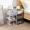 Transparent Acrylic Shoe Box Thickened Stackable Magnetic Flip Cover Dustproof Shoe Storage Box Home Organizer Furniture