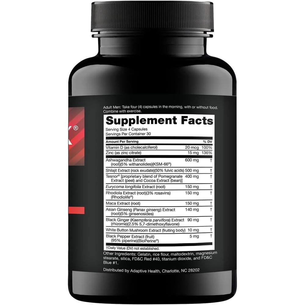 Vitamin D, zinc, ginseng, black ginger,120 Capsules Dietary Supplement