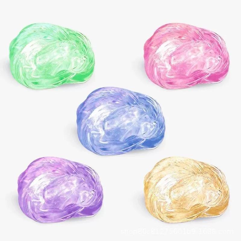 Colorful Non-Newtonian Liquid Fidget Toy Transparent Elastic Scale Ratio Modeling Crazy Stress Putty with Tin Sensory Bouncing Toy Gift Present