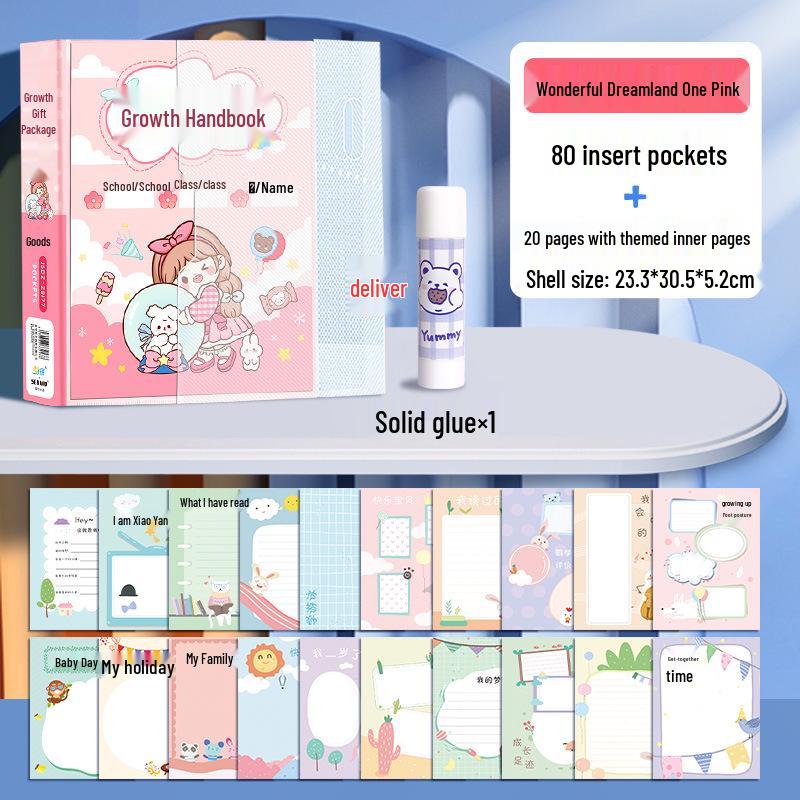 Children's Loose-Leaf Memory Book: Growth Record, Artworks, Photos & Kindergarten Keepsakes
