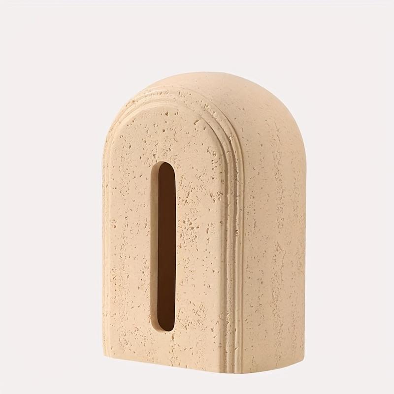 

Элегантный чехол для коробки с салфетками из смолы - Тяжелый, текстурированный дизайн для декора ванной комнаты и дома, держатель для туалетной бумаги, диспенсер для бумаги, для спальни и офиса абрикосовый