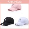 Unisex gestickte Baumwoll-Baseballkappe mit gebogenem Schirm für Herbst Winter Freizeitkleidung