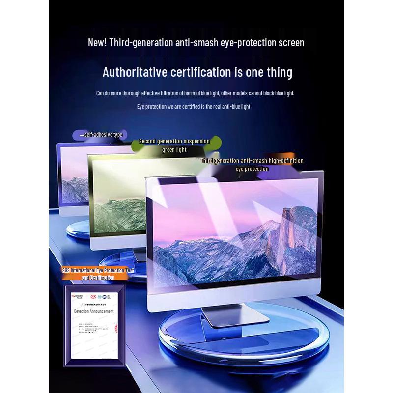 HD Transparent Anti-Blue Light Screen Protector for Laptop and Desktop Monitors