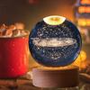 LED Crystal Table Lamp 3D Moon Galaxy Globe Night Light 16 Color Changing Wooden Base Ideal Birthday Gift for Teens Boys & Girls