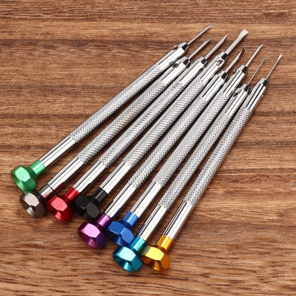 8pcs Alloy Steel Watch Screwdrivers Kit Slot Type Watch Repairing Screwdrivers  Watch Repair