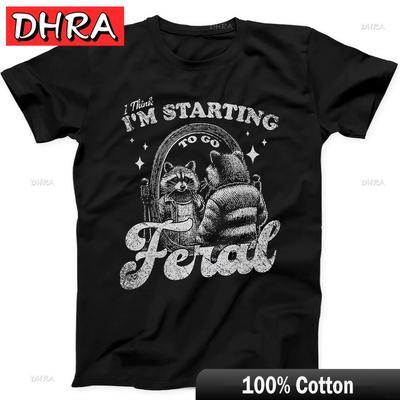 Feral Raccoon In Mirror Best Seller Funny Gift Black Tee T Shirt Shirts Chic Classic Creative Tops TShirts New Zealand Adult