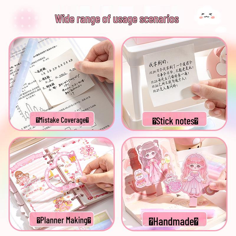 Gradient High Capacity Macaron Color Glue Pen for Students' Notes and Marking