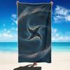 Cosmic Black Hole Galaxy Beach Towel Soft Absorbent Towel Swirling Black Hole Starry Nebula design Towel for Summer Vacation
