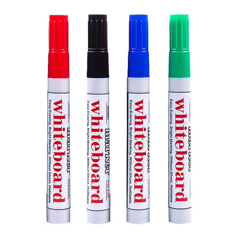 Livrare Gratuită la 100+ Markere pentru Tablă Albă Ștergibile Zhongbai - Vârf Rotund & Lat