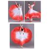 Women's Lyrical Dance Skirt Gradient Color Chiffon Long Swing Sheer Wrap Skirts for Modern Ballet Performances