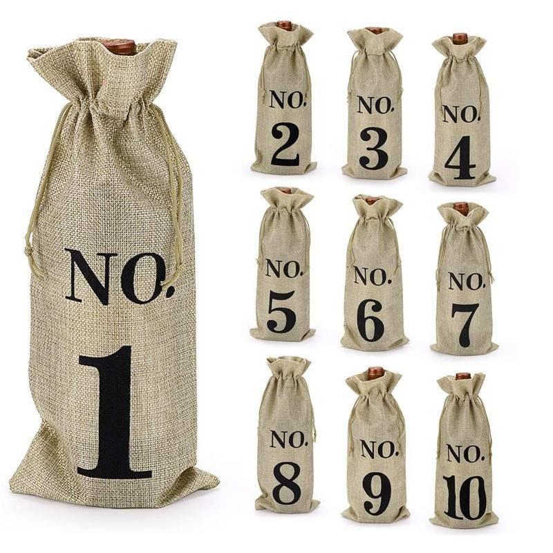 Red Wine Bottle Packaging Bag With Durable Canvas Material For Gift Wrapping And Storage