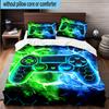 Galactic Gaming Game Controller 3pcs Bedding,Including 1pc Duvet Cover And 2pcs Pillowcases Perfect for Christmas,Ideal for Bedroom, Dormitory
