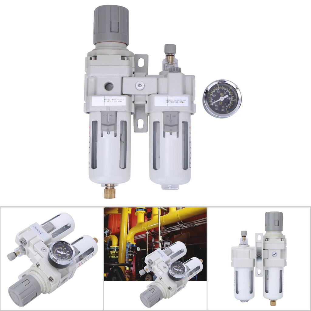 Compressed Air Filter Regulator Oil Water Separator Air Pressure Regulator with Gauge